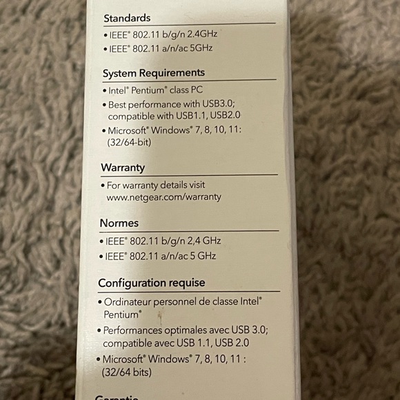 New! NETGEAR® AC1200 WiFi USB Adapter
802.11 ac Dual Band, USB 3.0 - Picture 8 of 8